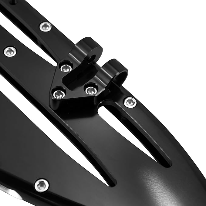 Motorcycle Floorboards Set Driver Passenger Footboards Front Rear Foot Pegs Brake Pedal Fit For Harley Touring Road Glide Street Glide Electra Glide Softail Dyna (Black)