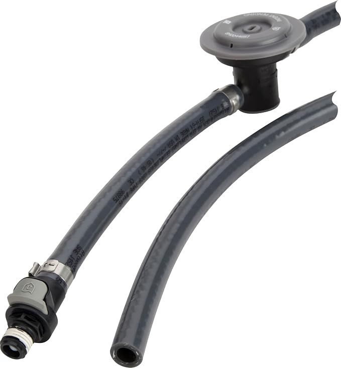 Attwood Universal Marine Fuel Line Kit, EPA Compliant, 12 Ft, 3/8-In D. Hose with Tank Fitting, Sprayless Connector (Tank-side Fitting) Primer Bulb, Fuel Demand Valve, 93812UUSD7