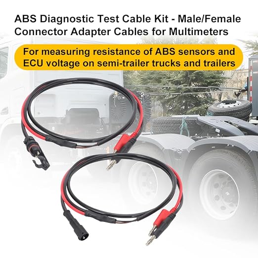 for Heavy Duty Semi Trucks and Semi Trailers ABS Diagnostic Multimeter Cable Adapter