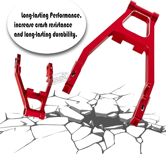 Steel Roller Chain&Rear Swing Arm&Rear Hub Chain Sprocket Gears&Front Sprocket&Chain Guard Protector&Rear Wheel Hub Hex Upgrades for L0Si 1/4 Promoto-MX Motorcycle RTR FXR,Red with Orange