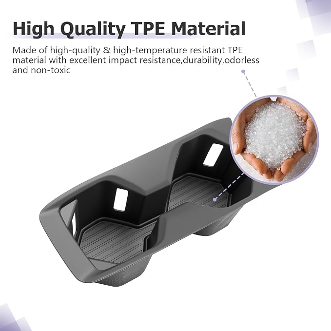 LUWU 2025 2026 Camry Center Console Cup Holder Compatible with 2025 2026 Toyota Camry (XSE/XLE/SE/LE) Interior Accessories Center Console TPE Material Cup Holder Insert