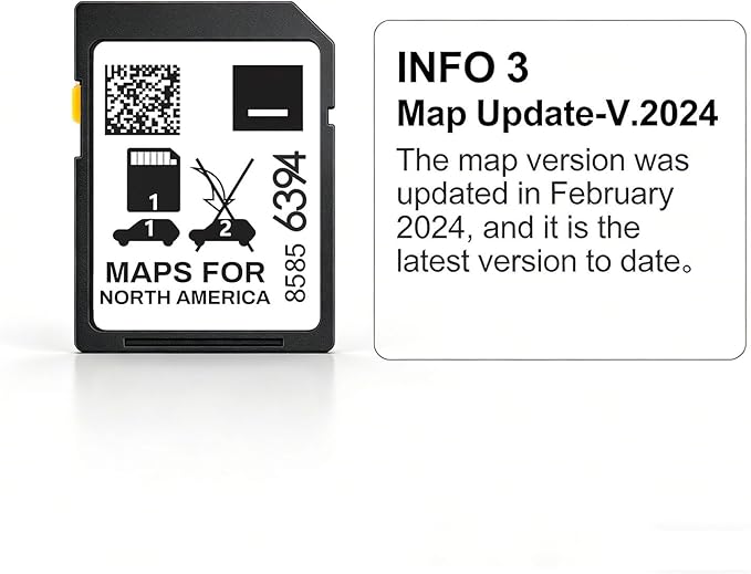 2026 Latest Navigation SD Card Fits for Chevrolet Cadillac Buick GMC Most Models | Accessories Part Number 8585 6394 | Maps Cover USA Canada Mexico | INFO 3 Map Update-V.2024