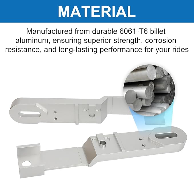 Swing Arm Extension Kit Compatible with Razor MX650 SX500 MX500, 4''-5'' Widening Axle Extension, Silver