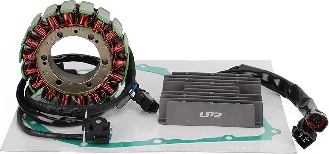 Magneto Coil Stator + Voltage Regulator + Gasket Assy for Suzuki Volusia 800 VL800 Model K5 2001-2004 - Compatible with Part Numbers 32101-41F00 32800-41F10