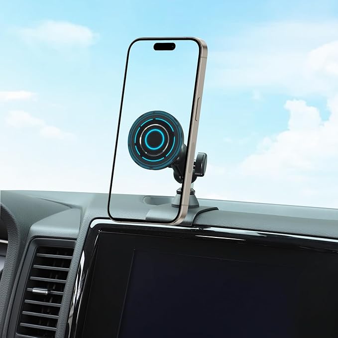 Aunginsy Car Magnetic Suction Phone Holder Compatible with Nissan Frontier 2022 2023 2024, Center Console Dashboard Panel Mobile Phone Mount Bracket Universal Cell Phones Navigation Stand Accessories