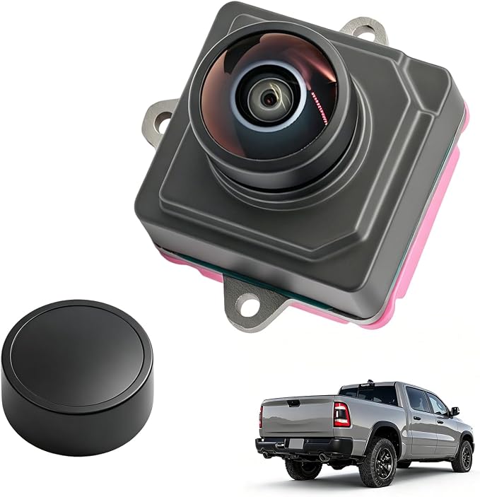 04672735AD Rear View Backup Camera, Assist Reverse Camera Direct Replacement Compatible with 2019-2024 Ram 2500 3500 6.4L 6.7L Engine, Replaces 04672735AB