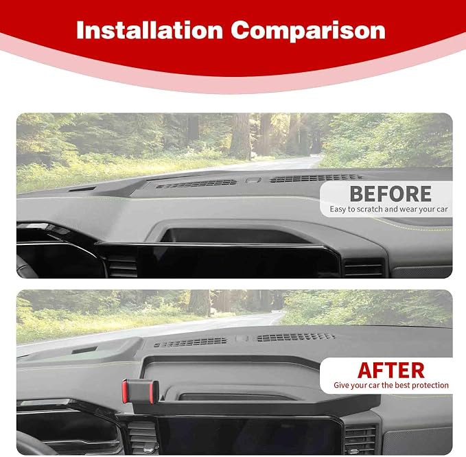 for Silverado Center Console Dash Tray Phone Holder Mount, Dashboard Storage Box Organizer for Chevy Silverado 2022 2023 2024