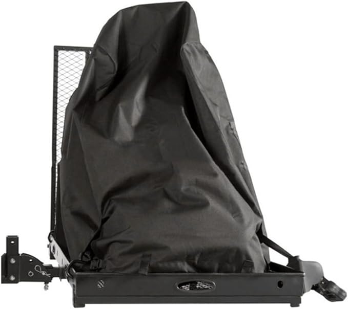 Wheelchair Cover, Foldable Electric Wheelchair Covers, 600D Oxford Cloth Wheel Chair Covers, Outdoor Transport Chair Cover with Fastener and Buckle, 44.1x22.8x38in, Black