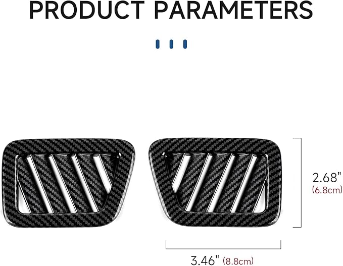 Car ABS Carbon Fiber Sticker Side Air Vent Outlet Cover Interior Trim Decal for Chevrolet Colorado/GMC Canyon 2023 2024 2025 2026 Accessories