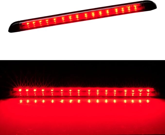 Third 3rd Brake Light LED for 1992-1999 Chevy C/K Suburban Blazer Tahoe/GMC Yukon Jimmy/Hummer H2/ Bravada High Mount Rear Brake Lights Center Cab Stop Light (Black)