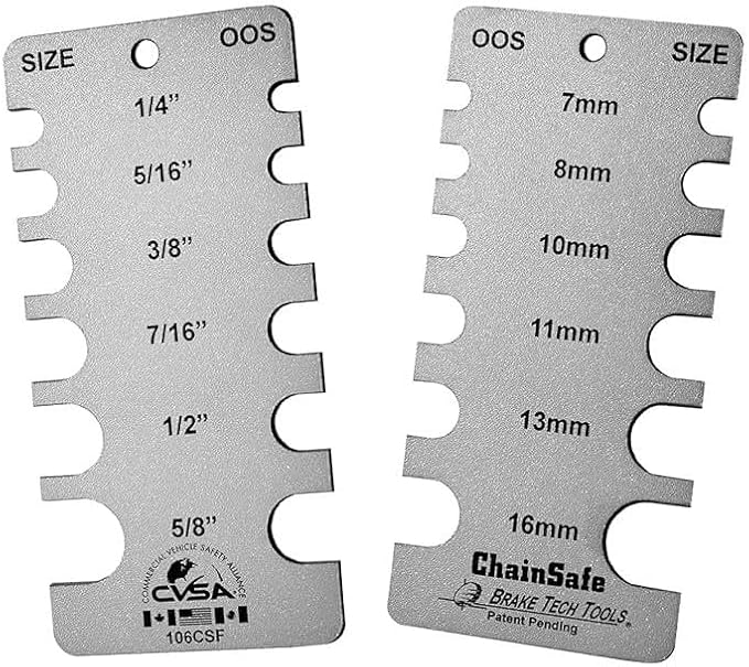 Brake Tech Tools Made in America Chain Wear Gauge Chainsafe Inspection Gauge - BT-106CSF