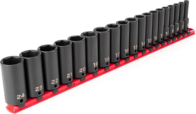 TEKTON 3/8 Inch Drive Impact Socket Set, 19-Piece | SID91107