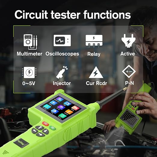 TopDiag P200 Pro Automotive Electric Circuit Tester Power Probe,Supports All Vehicle Electrical Systems(P200 Pro)