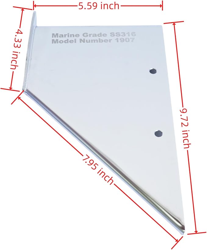 35-SS605 Stern Drive Skeg Protector Guard for Mercruiser Alpha 1 gen 1 Motor | SeaSierra-5007 Lower Unit Skeg Cover, Damage Repair, Replace 27021, Marine Grade 316 Stainless Steel