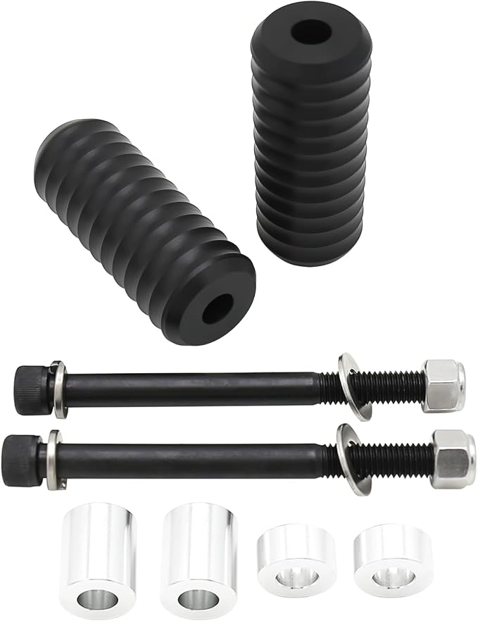 4" Motorcycle Frame Sliders Falling Crash Protector Upper Shock Mount Guards Falling Side Protector No Cut Kits Fit for Dyna 2006-2017 (Gripple Style)