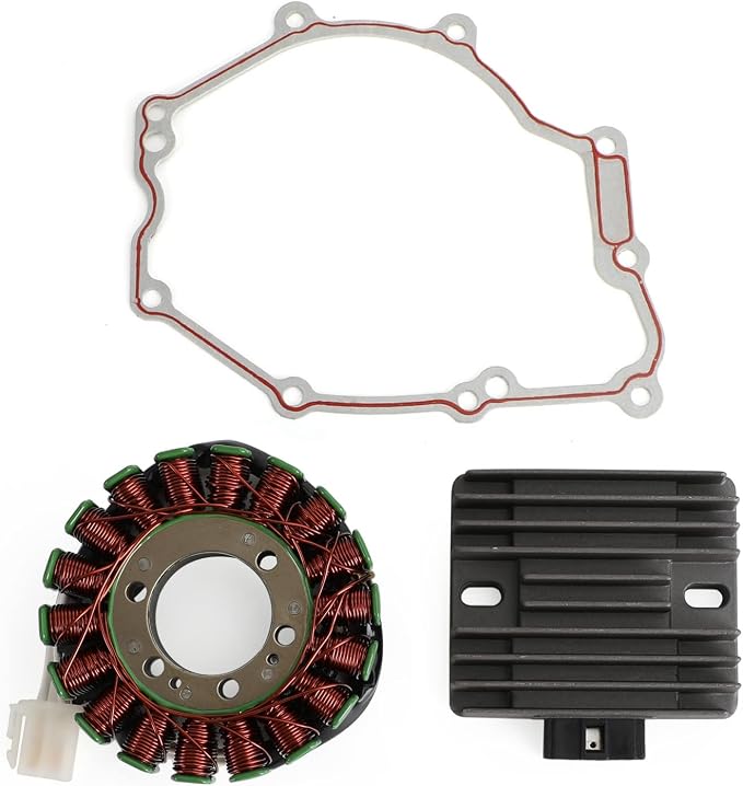 Stator Regulator Rectifier Gasket Kit for Yamaha YZF R6 R6S RJ05 RJ09 2003-2009 OE Replacement Compatible with 5SL-81410, 5SL-81960, 5VX-15451