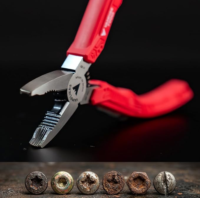 VAMPLIERS 6.25" Stripped Screw Extractor Pliers. Made in Japan. Time-Saving Screw Removal Tool Quickly Extracts Rusted, Stuck, Damaged Screws & Fasteners.