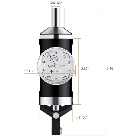 Neoteck Coaxial Centering Indicator 0-0.15''/0.0005'' Diall Indicator Set with Storage Case Accurate Co-Ax Indicator for Milling Machine Center Test Dial