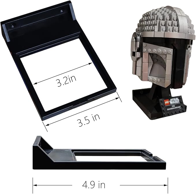 TEYOUYI 8pcs Wall Mount for Lego Star Wars Helmet Display Shelf for Lego Star Wars Helmet Compatible with All Standard Lego Helmets Black