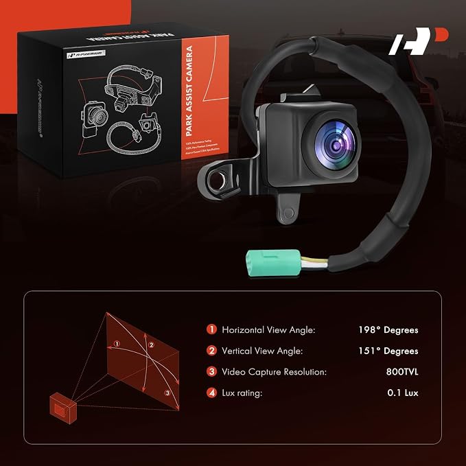 A-Premium Right Side Front View Lane Depature Camera Compatible with Toyota | Parking Camera for 2017 2018 2019 2020 2021 Highlander - Replace# 86790-0E100