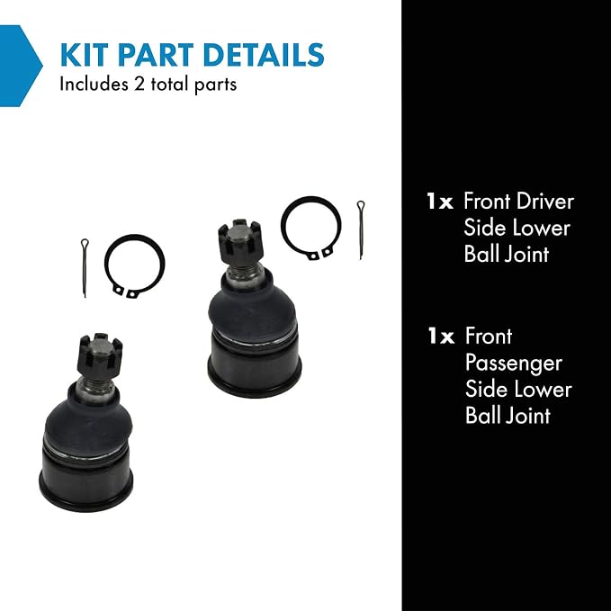 TRQ Front Lower Ball Joint Driver and Passenger Side Compatible with 1991-1995 Acura Legend 1997 Honda Prelude