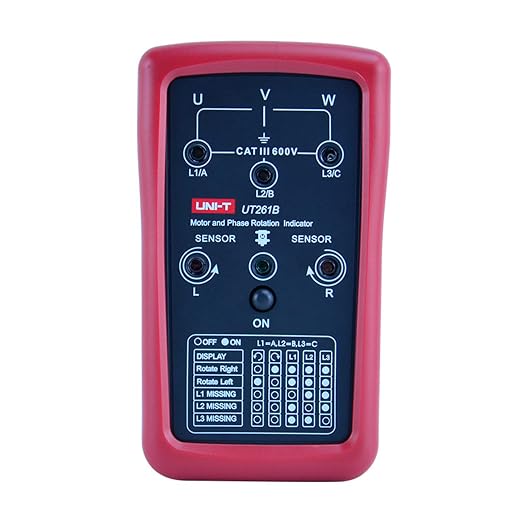 UNI-T UT261B Phase Sequence Tester Lack Phase Meter Motor Rotation Indicator AC 40 700V 90 600V
