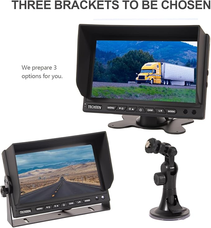 Truck Backup Camera System,Trailer Rearview cab cam Camera with 7 inch Monitor+ 4 PIN Camera Cable for Bus/Truck/Van/Trailer/RV/Camper/Motor Home/Vehicle