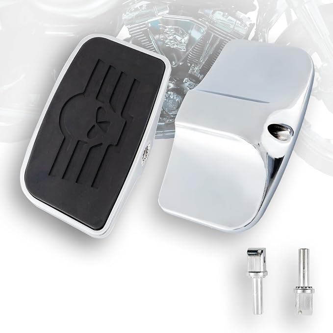 Rear Passenger Floorboard FootPeg Footboard Compatible with Kawasaki vulcan 500,800,700,750,88,900,1500,1600,1700,2000 (Chrome, Skull)