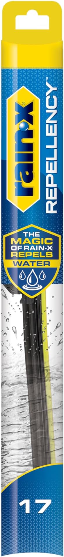 Rain-X 810317 Repellency Water Repellent Wiper Blades, 17" Windshield Wiper, All Weather Streak-Free for Enhanced Visibility w/Water Repellency Formula [Amazon Exclusive]