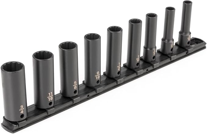 TEKTON 3/8 Inch Drive Impact Socket Set, 9-Piece | SID91109