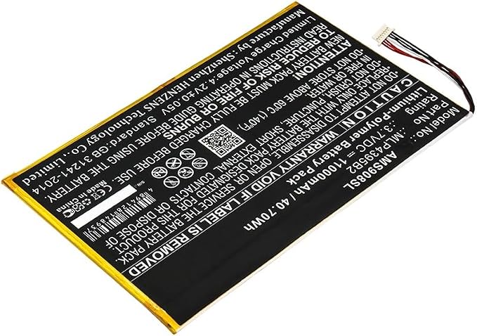 3.7V High-Performance Replacement Battery for Autel MaxiSys MS908 Pro MS908S MaxiSys MY908 MaxiSys MS908 MaxiSys MS908P MaxiSys Pro MaxiSys MS908P Pro MLP4795117-2P MLP4395B2/11000mAh