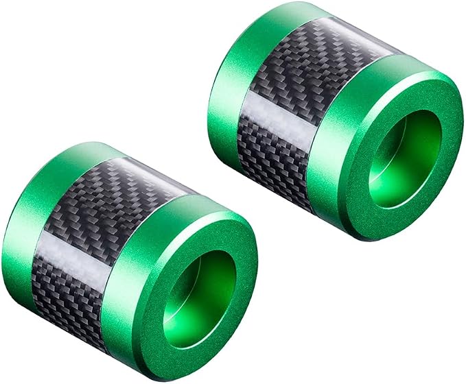 Advanblack Protek Machined CNC Alumium with Carbon Fiber Inlay Crash Bar Slider (Green CNC w/Carbon Inlay)