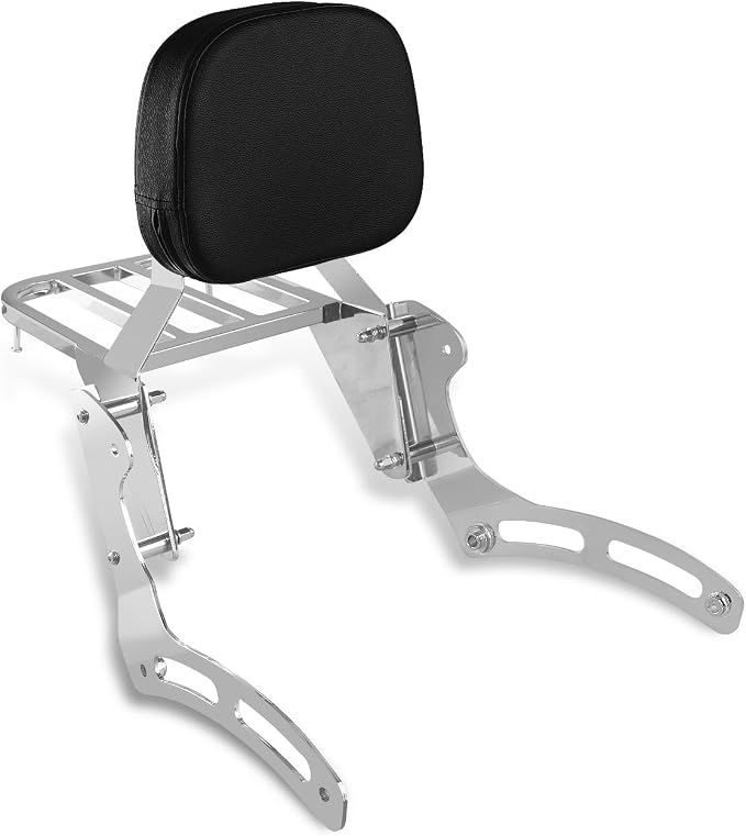 Sissy Bar & Luggage Rack for Kawasaki Vulcan 900 Chrome | VN900 Classic Custom 1996-2023 Motorcycle Passenger Backrest