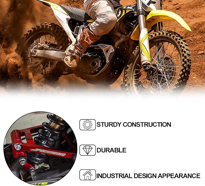 JFG RACING Sur Ron Suspension Linkage 7075 Al Progressive Suspension Link for Sur Ron X X160 X260 Electric Dirt Bike ROSE RED