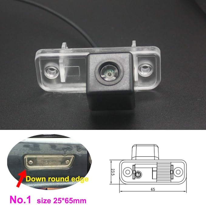 Auto reversing Camera Improved Parking aid with 8ir Night Vision 170 ° Wide Angle Waterproof high Definition (Black) Replacement for Mercedes Benz C W203 E W211 CLS Class W219 CLK W209