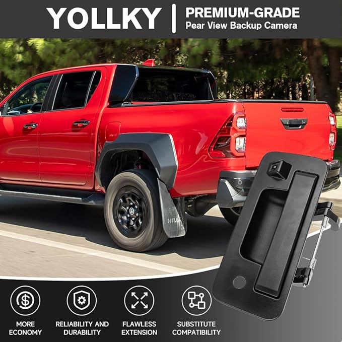 Tailgate Handle Backup Rear View Camera for Nissan Titan 2013-2015 | Tailgate Reverse Parking Assist Camera Assembly | Replaces # 906069FM1A