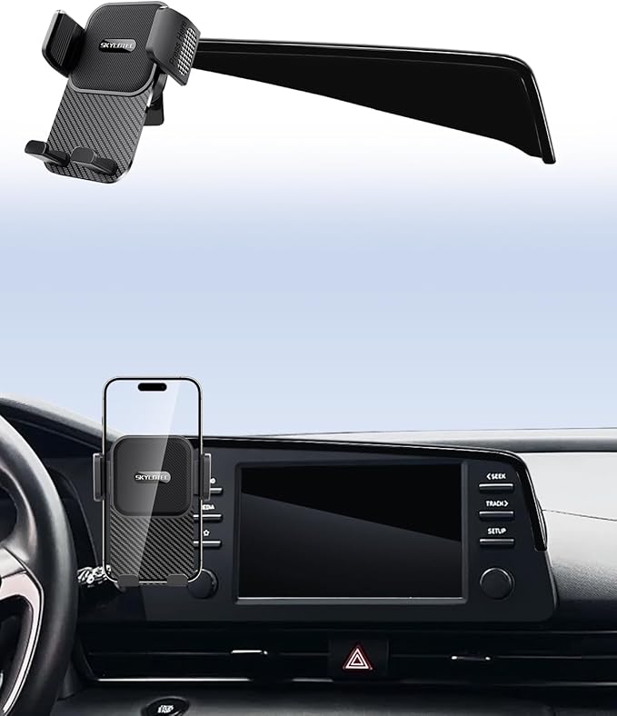 SKYLOTEC Phone Holder for Hyundai Elantra 2021-2025 SE/SEL/Sport/Limited/N Line Accessories 10.25-Inch/8-Inch Screen Fixed Clip, Automobile Cradles Phone Mount, Cell Phone Base Not Block Air Vent