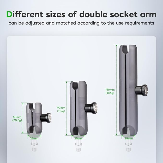 FANAUE Magnetic Car Mount Compatible with Ram Mount B Size Ball Head Anti-Theft Double Socket Arm and Bike Motorcycle Phone Holder, Suitable for 4.7-7.5" Smartphones