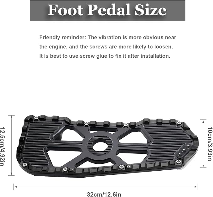 Foot Pedal Floorboard for Harley Touring/Road King/Road Glide/Street Glide/Electra Glide/CVO Tri Glide 1999-2025 & 2009-Later Trike Models (Black)