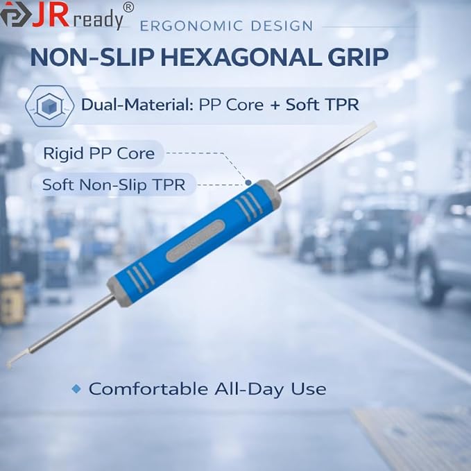 JRready ST5393 14-Pack Deutsch Pin Removal Tool DRK-RT1B (Heat-Treated S2 Steel) for DT, DTM, DTP Connectors - Bulk Pin Extraction Tool Set for Automotive, Heavy Duty Truck & Fleet Maintenance