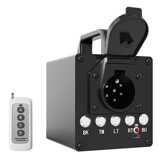 Portable Trailer Light Tester Box with 12V 10Ah Battery, Wireless Remote Control Operation, Fit for 7-Way Round & 3/4/5 Flat Pin Type (Portable Trailer Light Tester Box, 1)