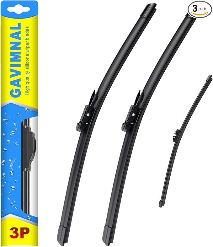 Gavimnal® 24"+20"+11" Silicone Wiper Blades Replacement For Ford Escape 2020-2023,All-Season Front Rear Windshield Wiper Blades(Set of 3)