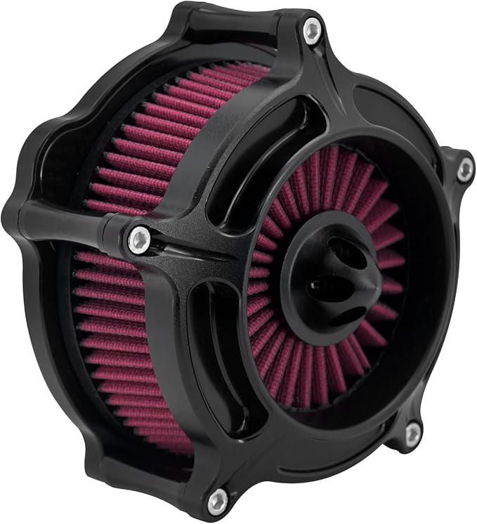Air Cleaner Filter Aluminum Fit for Harley Touring Road King Street Glide Softail Sportster Dyna (Black Housing Red Element, A For Sportster XL 04-22)
