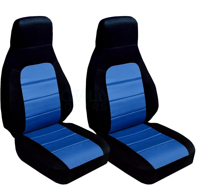 Totally Covers Compatible with 1990-2000 Mazda MX-5 Miata Seat Covers: Black and Blue (22 Colors) Bucket