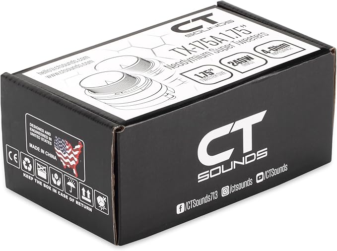 CT Sounds TX-175A 1.75” 480-Watt Neodymium Super Tweeters, Pair