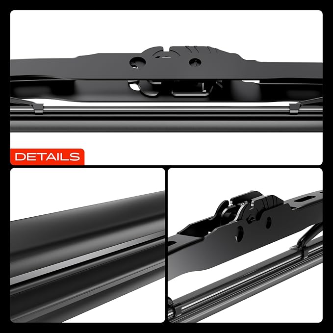 A-Premium 26"+19"+16" Windshield Wiper Blades Compatible with Toyota Sienna 2004-2010 - Front Rear Wipers Blade Set for Hook/Hook Arm Connector, with Wear Indicator & Towel (Pack of 3)