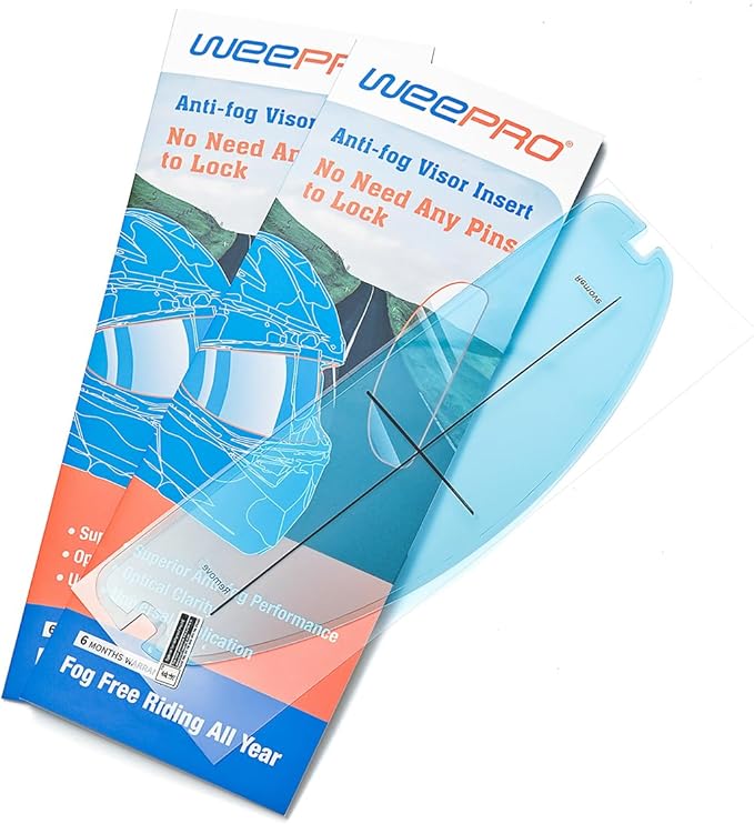 Universal Anti Fog Film for Motorcycle Helmet Visor,Helmet Face Shield Anti Fog Visor Insert,Fog Prevention Visor Lens on Cold Mornings and Rainy Days,Clear Vision Safer Rides,Simple but Effective