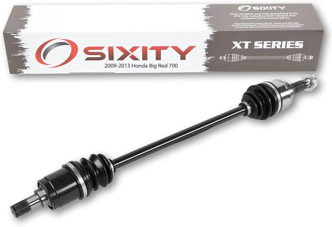 Sixity XT Rear Right CV Axle for Honda Big Red 700 2009-2013 - MUV700 4X4 | Complete axle assembly with a 5140 chrome steel shaft, inboard and outboard CV joints, fully assembled