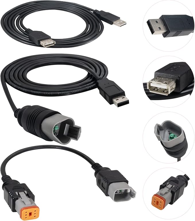 Diagnostic Cable Tool Scanner Kit with Chip FT232RL and Cable Bootstrap Tool Compatible with Evinrude E-tec, Fitch, DI 1999-2020 Outboard Boat Marine Engines, Ytpoools