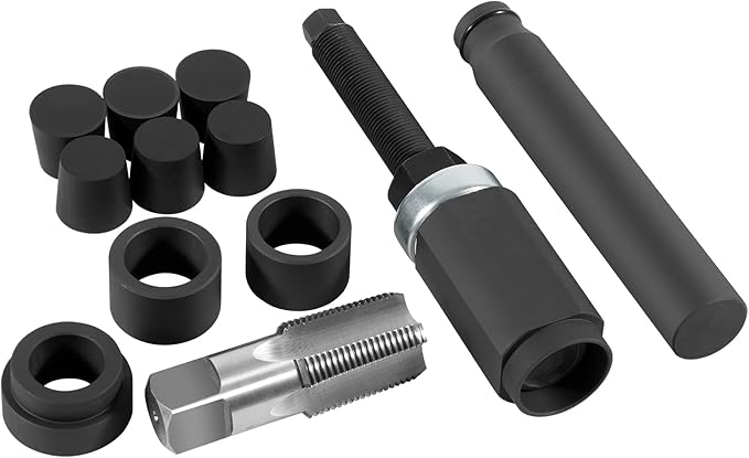C7 C9 Injector Cup Removal Tool for CAT - Fuel Injector Sleeve In-Vehicle Remover & Installer Tool Set with Nozzle, Cup, Sleeve, and Tube, Compatible with 7.3L, 3126, 3126B, C7, and C9 Engines